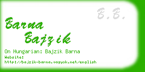 barna bajzik business card